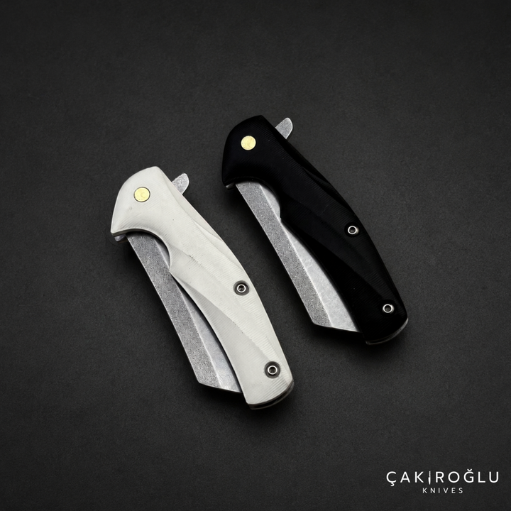 Handmade Stainless Steel Tanto Folding Pocket Knife