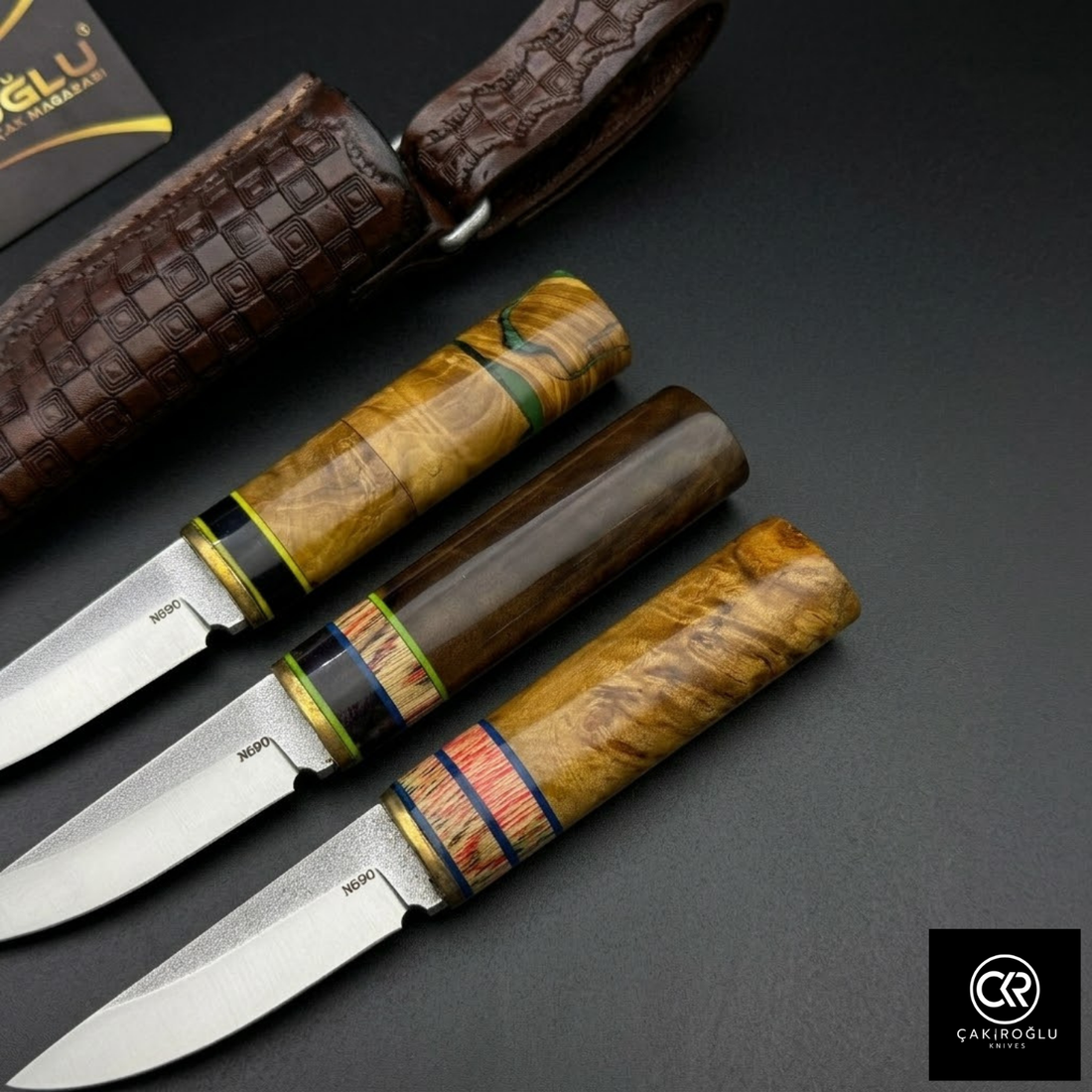 Çakıroğlu Handmade Custom-made Böhler N690 Steel Pukko Model Hunting Knives