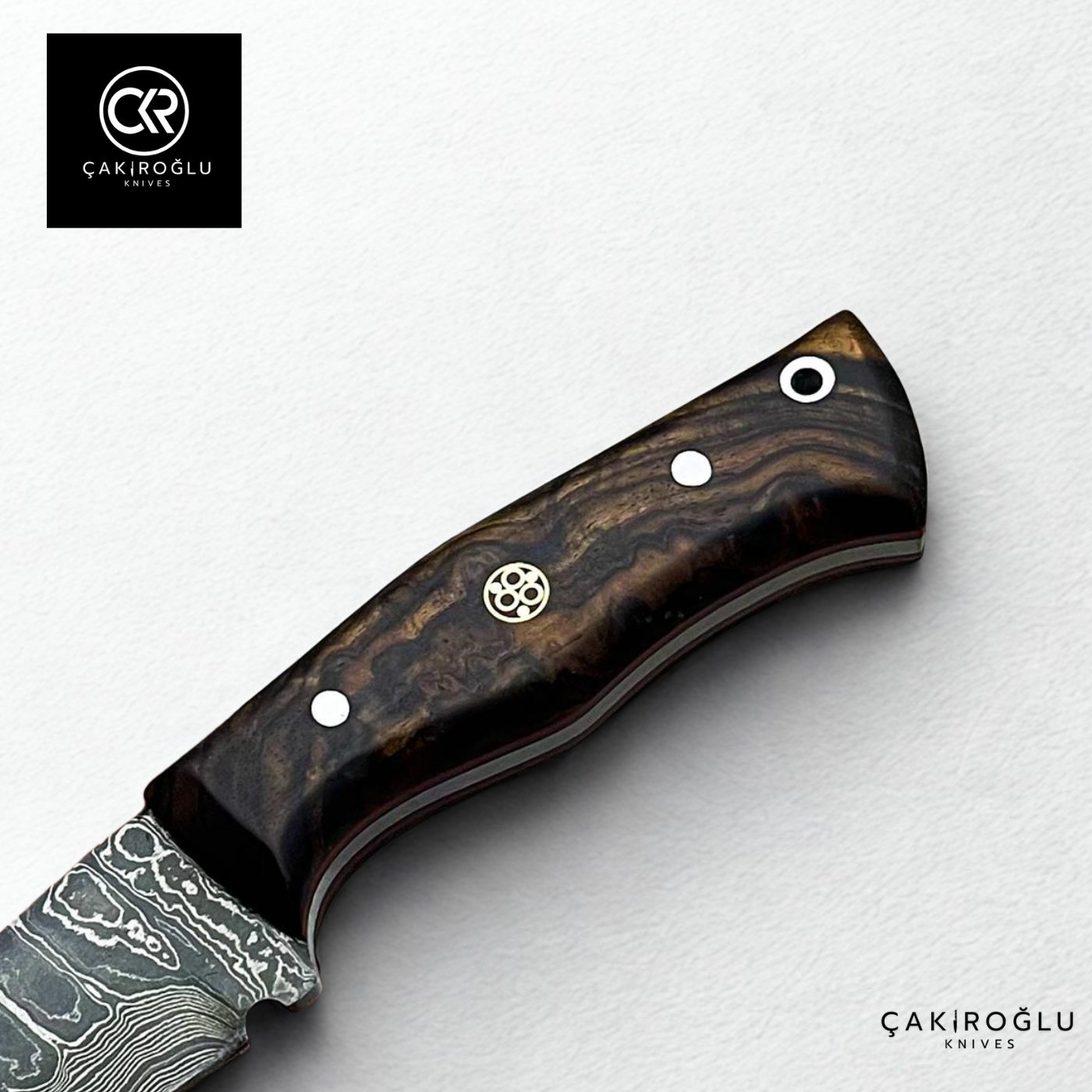 Handcrafted Custom-made Damascus Steel Hunting Knife