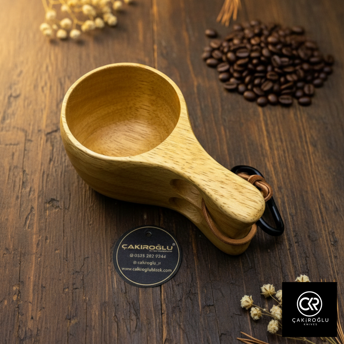 Handcrafted Kuksa Cup - The bear paw engraving