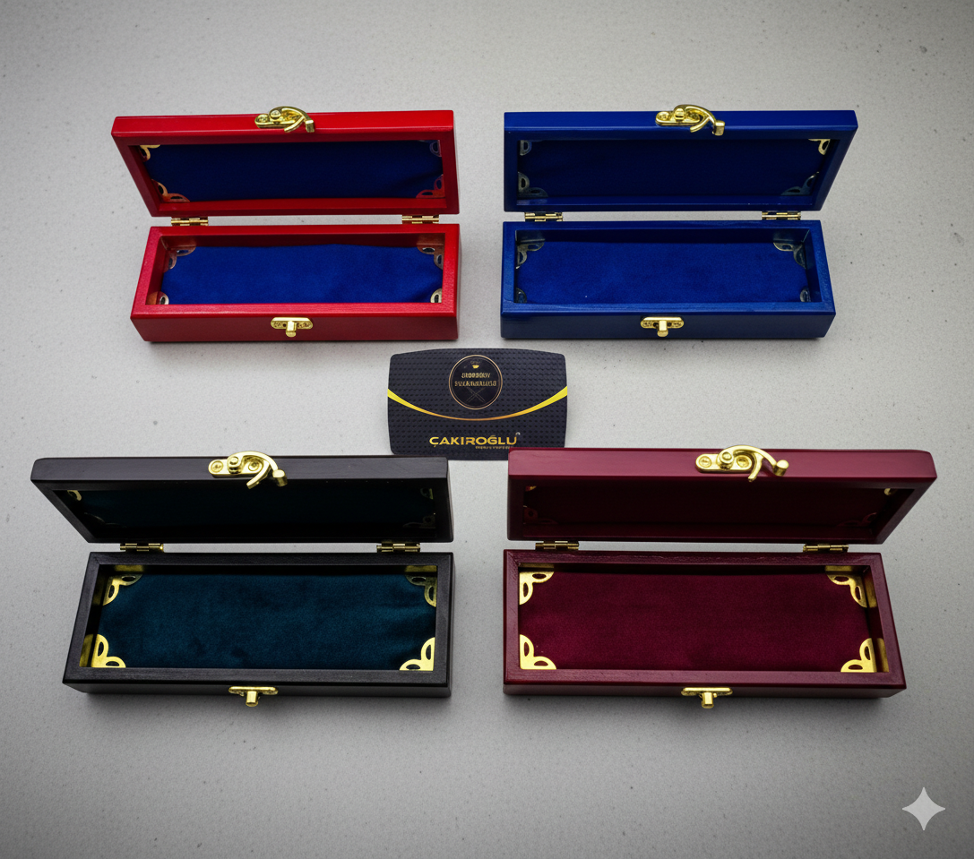 Handmade Gift Pocket Folding Knife Wooden Box