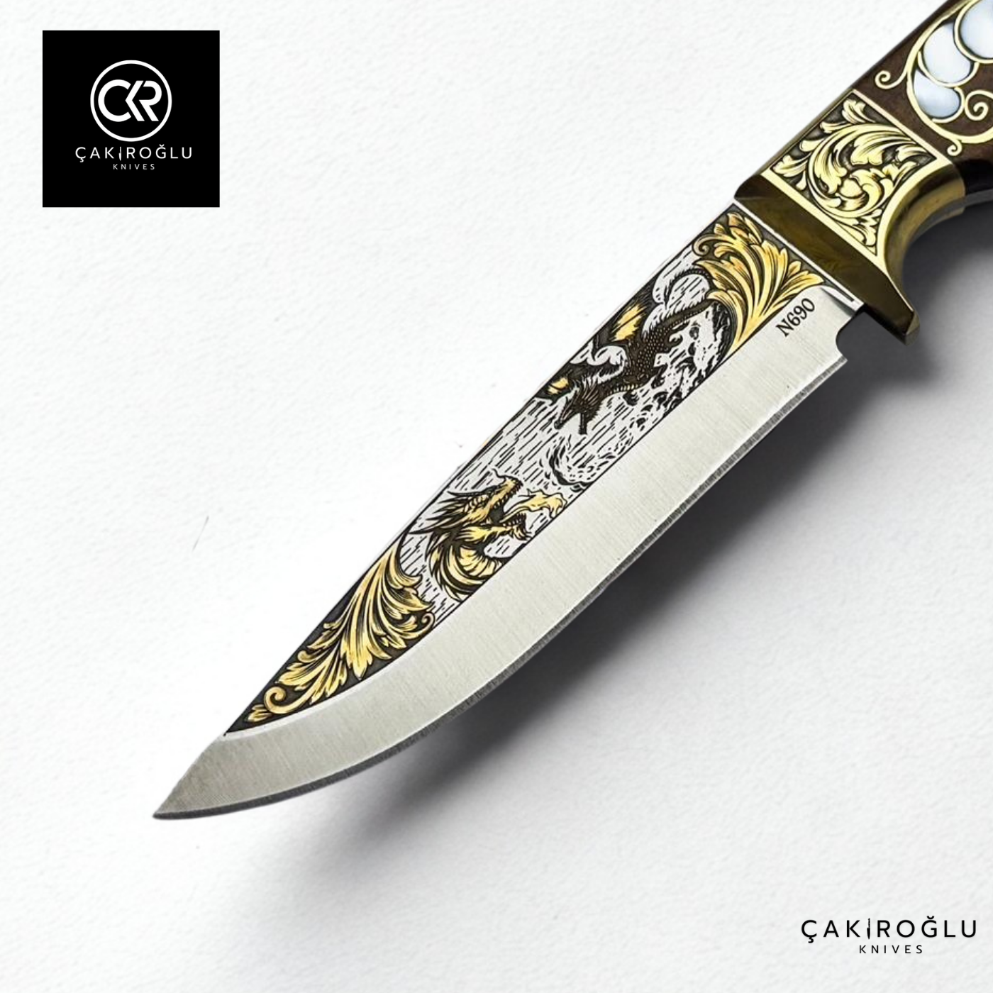 Regal Edge V1 – Limited Collector’s Edition N690 Knife with Gold Engraving & Mother of Pearl