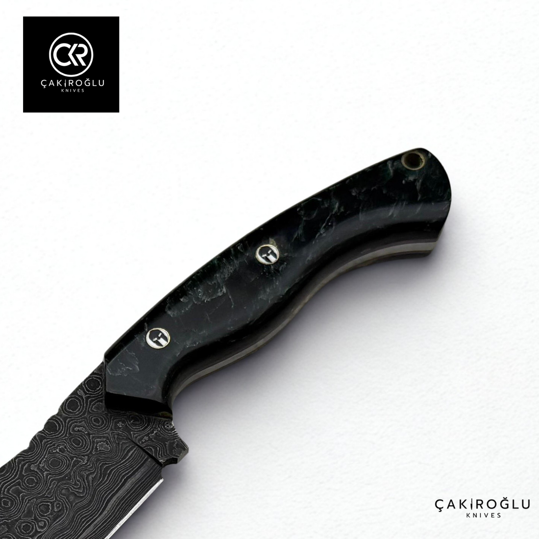 Amberfang - Handcrafted Custom Damascus Tanto & Limited Edition