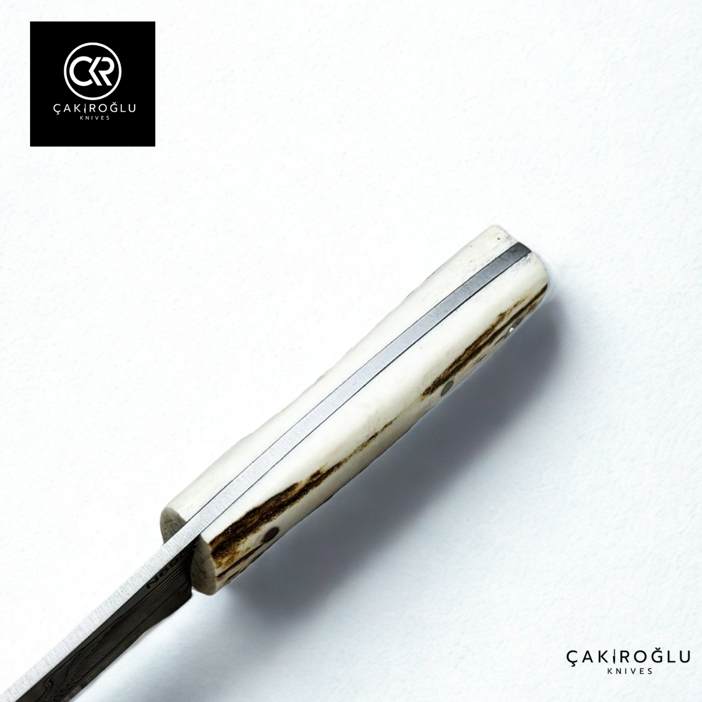 Handcrafted Custom Engraved Hunting Knife - N690 Böhler Steel & Deer Antler Handle