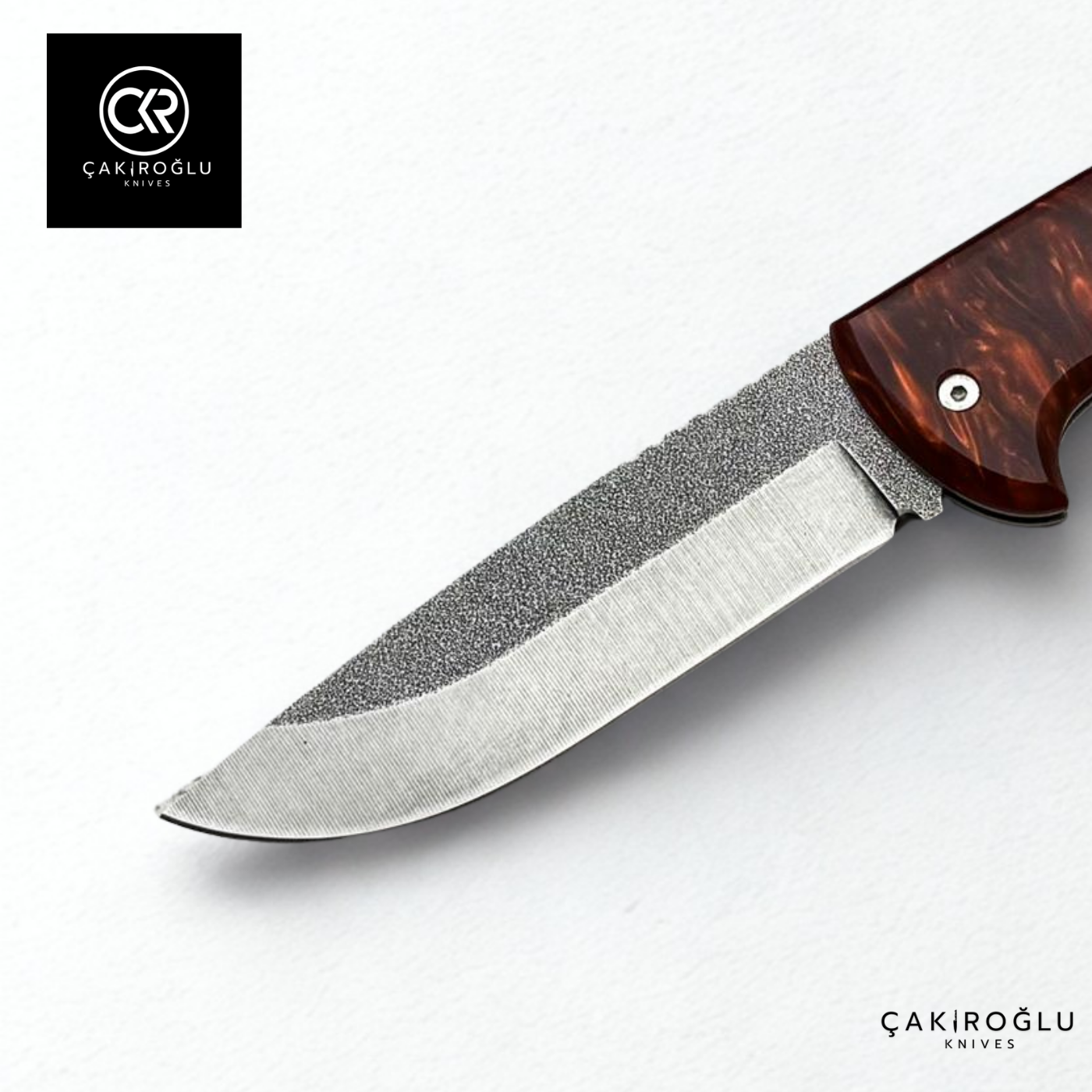 Göxon 207 v2 - Epoxy Amber Handle Handcrafted Knife