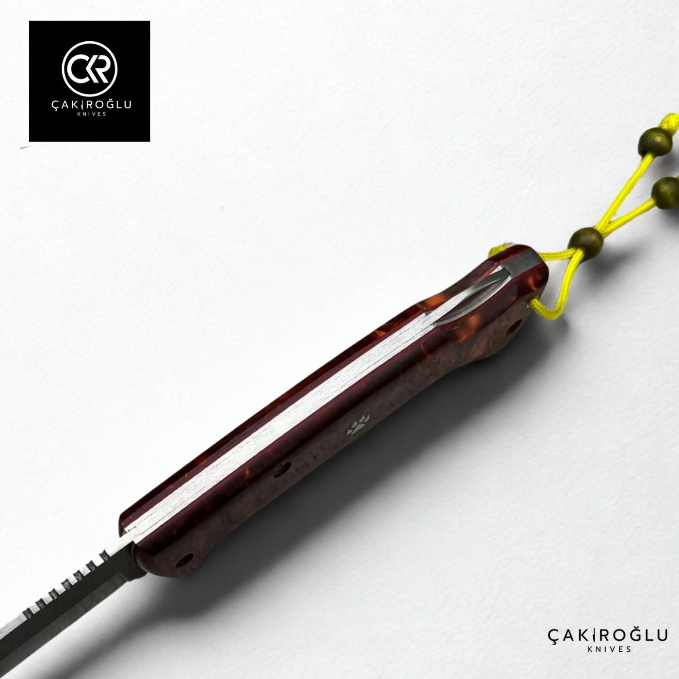 Göxon 207 v2 - Epoxy Amber Handle Handcrafted Knife