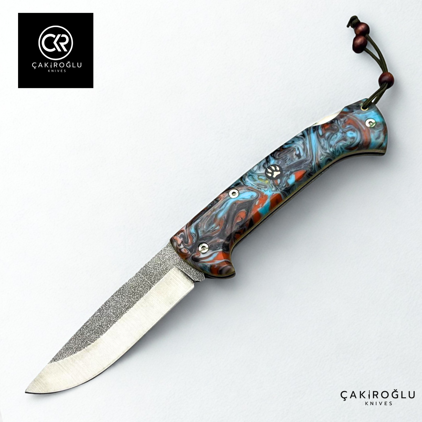 Göxon 207 v2 - Epoxy Amber Handle Handcrafted Knife