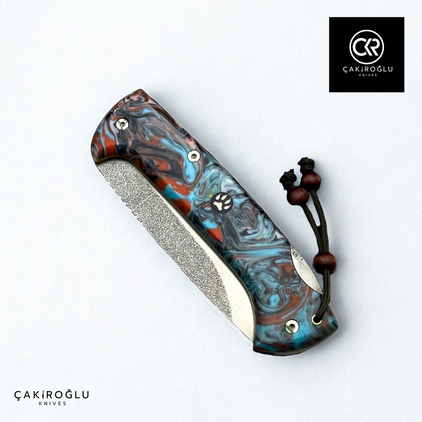 Göxon 207 v2 - Epoxy Amber Handle Handcrafted Knife