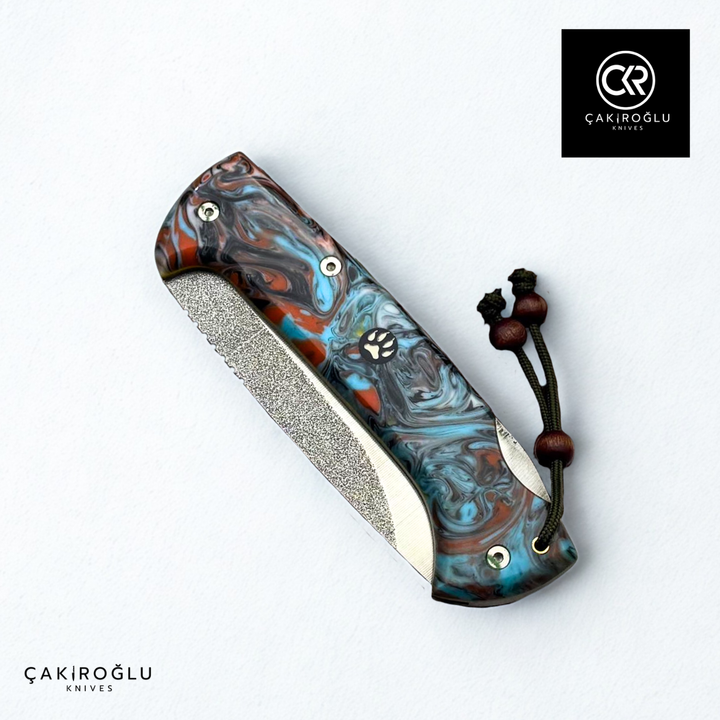 Göxon Plus - Epoxy Amber Handle Handcrafted Knife